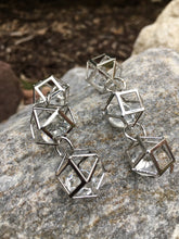 Load image into Gallery viewer, Sheridonna Designs : &quot;3 Tier Silver Glass Beads Earrings&quot;
