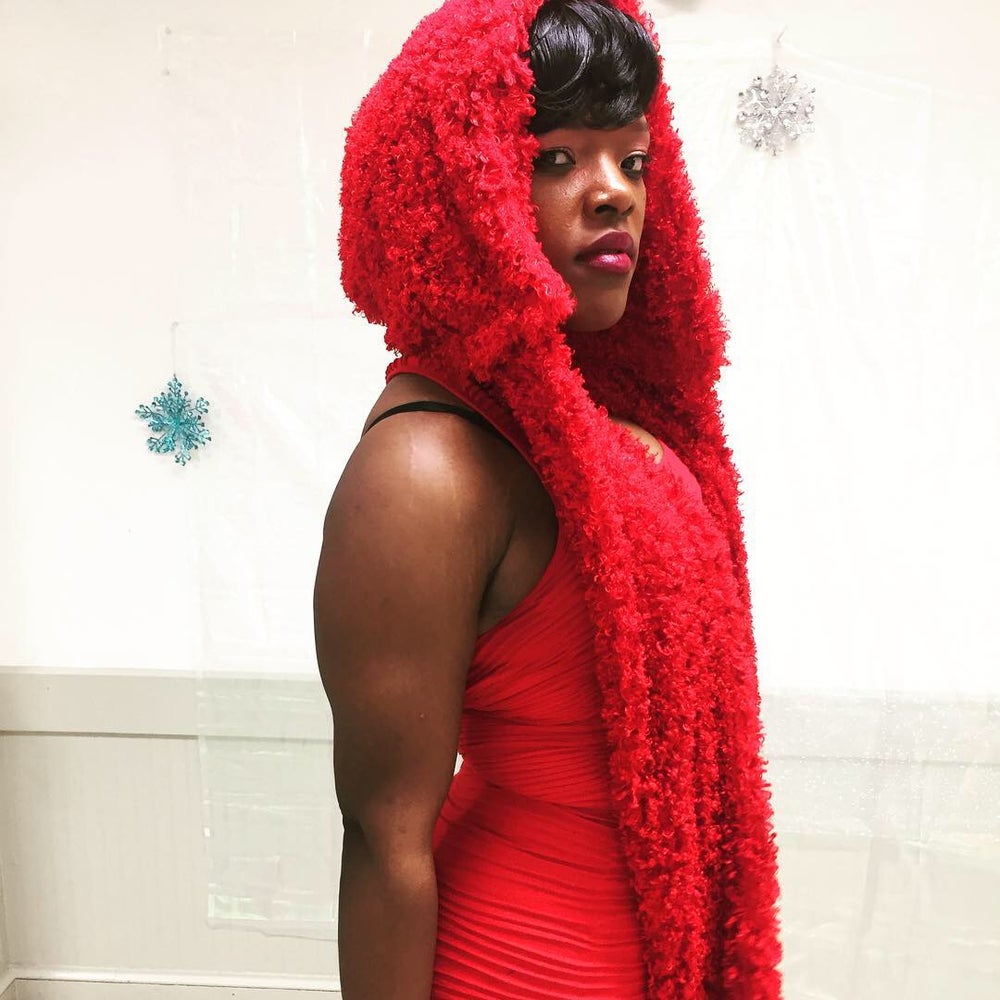 3-in 1 Candy Apple Red Hood Scarf