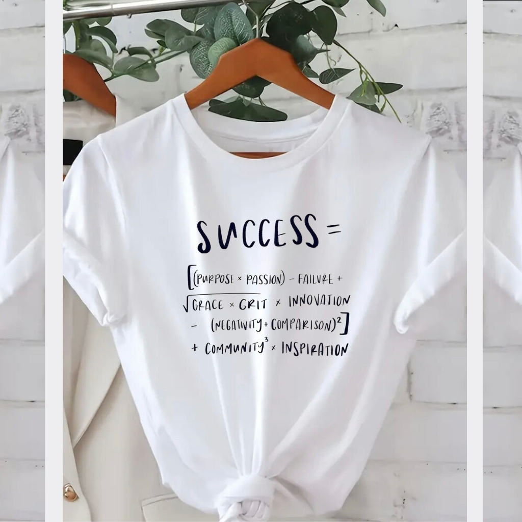 Sheridonna Designs Success Tshirt on hanger in a lifestyle shot
