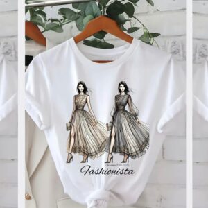 FRONT_The Fashionista T-shirt_Sheridonna Designs